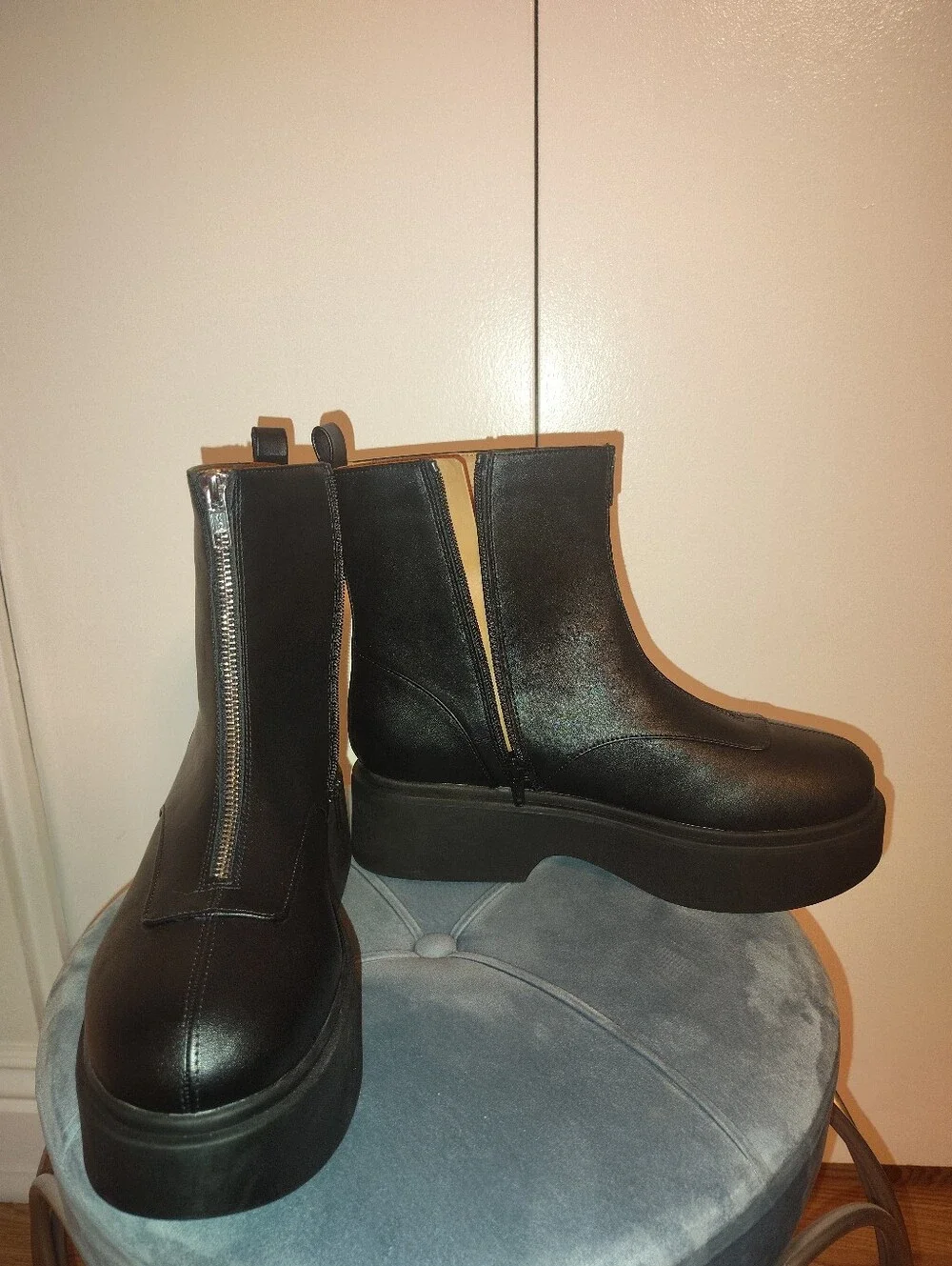 Wild Fable Women's Black Platform Ankle Boots | 10